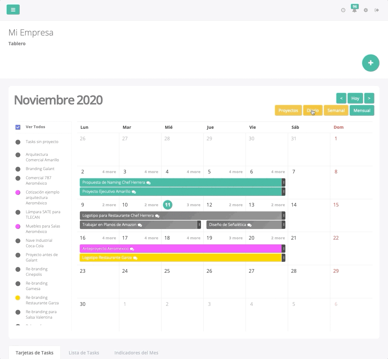 Manage your daily, weekly or monthly calendar.